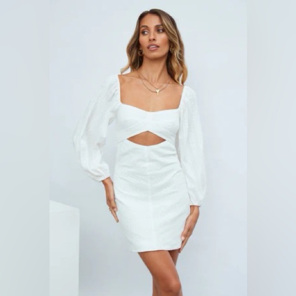 Hello Molly, Feeling Smitten White Dress, size small